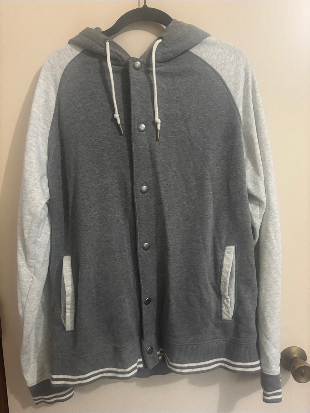 Men's Old Navy Gray Two-Tone Hooded Jacket